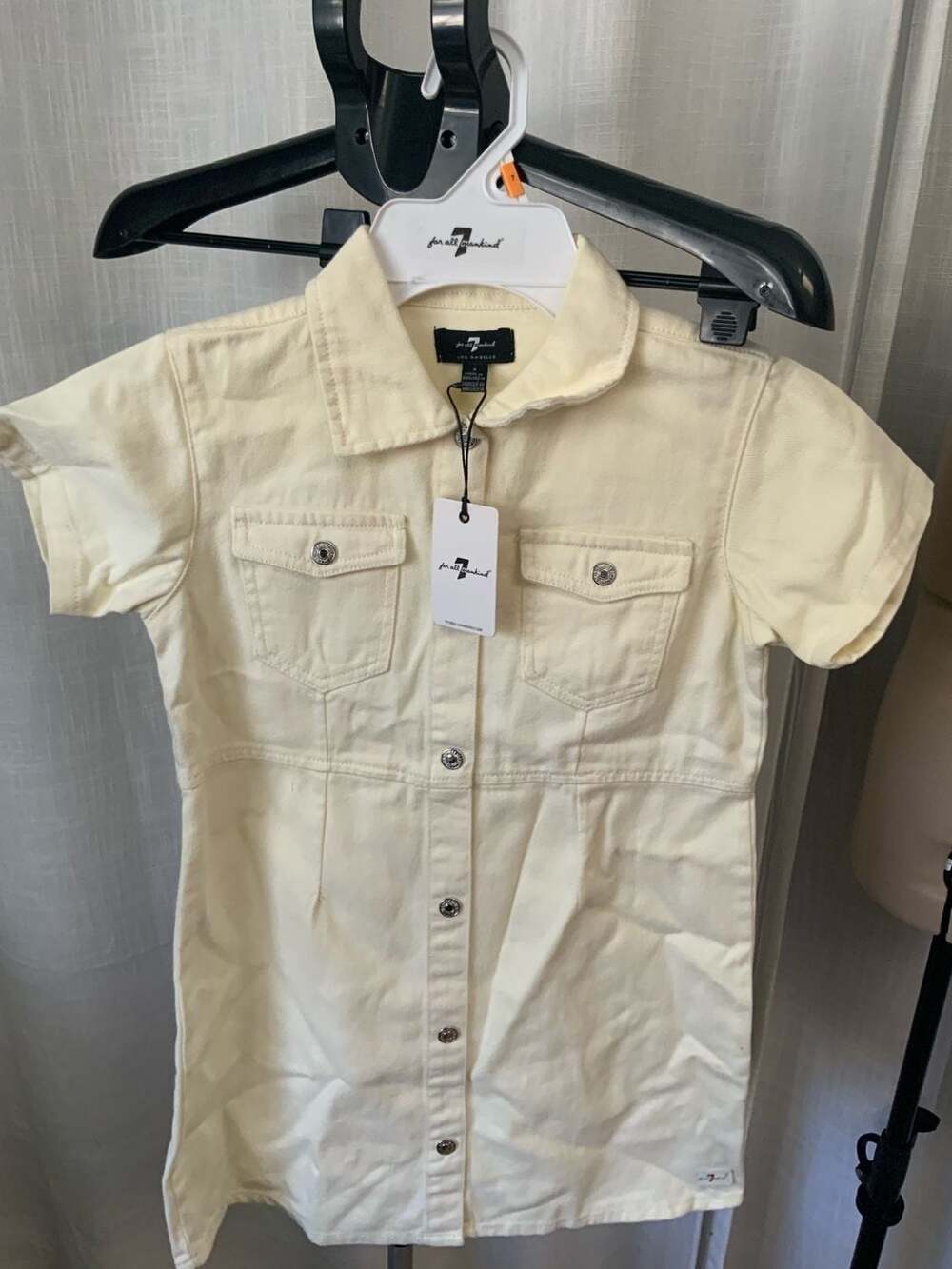 7 For All Mankind Denim Shirt Dress Girls Size 7